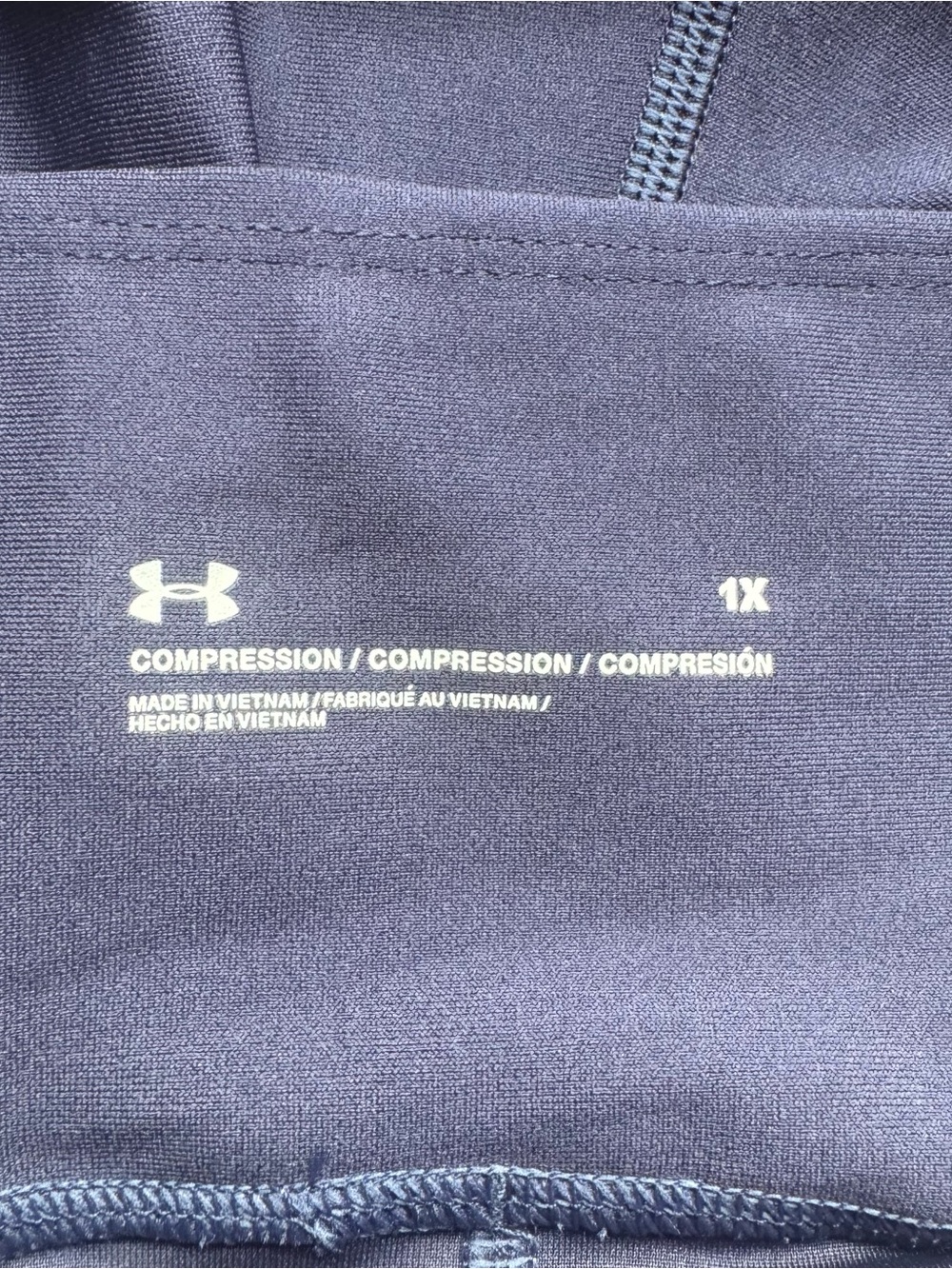 Under Armour Navy Active Compression Capri Leggings PLUS: 1X #U - Picture 5 of 6